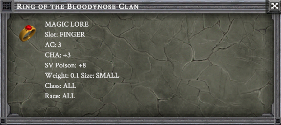 RING OF THE BLOODYNOSE CLAN item card